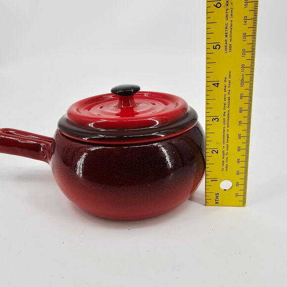 De Silva Teracotta Terre D'Umbria Red Covered Baking Dish Casserole with Handle - Picture 9 of 10